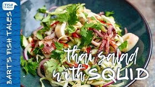 THAI SALAD WITH SQUID  CALAMARES  Bart van Olphen [upl. by Ecyob]