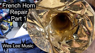 French Horn Repair part 1 Wes Lee Music [upl. by Rhett219]