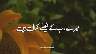 Mare Rab Ke Faisale Kmaal Hain ☝🏻💙💯  True Lines Urdu Poetry [upl. by Gorski903]