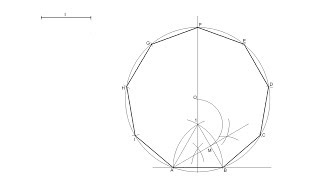 How to draw a regular nonagon knowing the length of one side [upl. by Argyres]