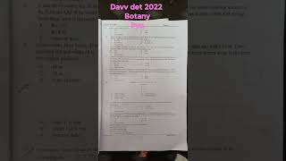 davv Det 2022 botany previous year paperPhD entrancedavv learning pyq exam botany research [upl. by Ronacin94]