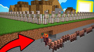 Los Golems INVADEN Mi Aldea de Minecraft [upl. by Ellah]