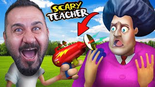 KIZGIN ÖĞRETMENE NE OLDU HAVAYA UÇTU  SCARY TEACHER 3D OYNUYORUZ [upl. by Vivianna]