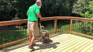 How to sand a deck floor [upl. by Nwahsan]