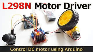 L298N Motor Driver  Control DC Motor using Arduino and Joystick 🕹 [upl. by Erolyat]