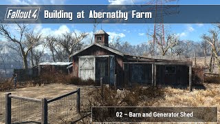 Fallout 4  Building at Abernathy Farm 02 Barn and Generator Shed [upl. by Anneliese]