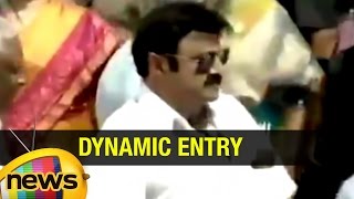 Nandamuri Balakrishna Dynamic Entry  Amaravati Foundation Laying Ceremony  Mango News [upl. by Yelyab]