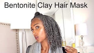 DIY Bentonite Clay Hair Mask to Clarify amp Define Curls  Low Porosity Natural Hair Tips [upl. by Alten]