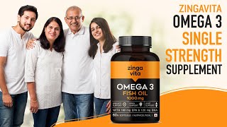 Zingavita Omega3 Fish Oil 1000mg 120 Capsules for Healthy Heart Joints amp Eyes [upl. by Rodrigo463]