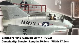 Lindberg 148 Convair XFY1 POGO Kit Review [upl. by Esened]