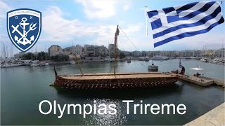 Olympias Trireme at Pasalimani marina Piraeus Greece [upl. by Hapte899]