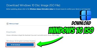 How to Download Windows 10 64bit ISO file in English Tutorial windows10 [upl. by Budde]