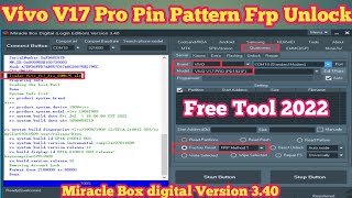 vivo v17 pro pin pattern Unlock  Vivo v17 pro frp bypass  Miracle box digital version 340 Free [upl. by Melodie]