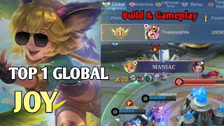 Top 1 global Joy build amp gameplay  Mobile legends S33 [upl. by Eidissac]