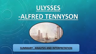 Ulysses  Alfred Tennyson  Line by line explanation  English [upl. by Atsed422]