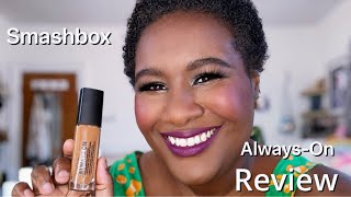 SMASHBOX ALWAYSON FOUNDATION TRY ON T10N [upl. by Papotto663]