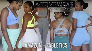 Amazon  Fabletics Activewear Tryon Haul 👀  Flattering AND Comfortable 💪🏾🔥  Leggings Sets  more [upl. by Seedman964]