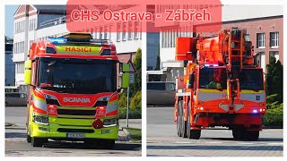 Výjezdy hasičů CHS Ostrava Zábřeh Central fire station Ostrava responses [upl. by Leirza]