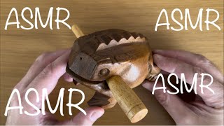 ASMR Whisper Wooden Croaking Frog Guiro Video [upl. by Asseral]