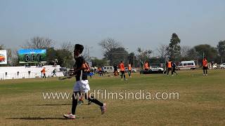 Hockey players during practice session at Kila Raipur Rural Olympics Punjab [upl. by Raclima]