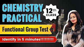 Tests for the Functional Group Present in the Organic Compounds CLASS 12 [upl. by Cheryl]