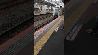 しおさい号が津田沼駅をゆっくりと通過 [upl. by Nuhsal]