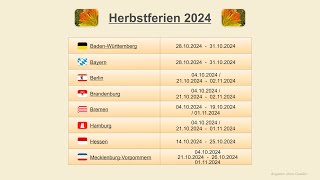 Herbstferien 2024 [upl. by Barbour]