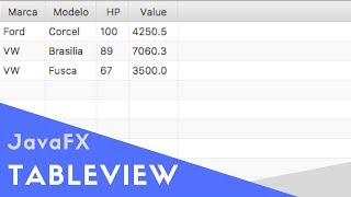 Utilizando a TableView do JavaFX [upl. by Mccallion]