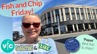 Fish and Chip Friday 🐟 🍟 Papas at Blackpool Promenade ⛵ [upl. by Cooke]