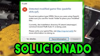 detected modified game files packfile x64 rpf [upl. by Euqnom131]