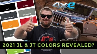 Jeep News amp Rumors  Insane 2021 Jeep JL amp Gladiator Colors Revealed [upl. by Neeloj]