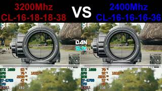 3200Mhz VS 2400Mhz Ram Speed Test on PUBG [upl. by Arrek741]