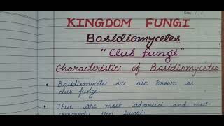 20 class 11th biology Biological Classification lecture20Kingdom Fungi Basidiomycetes [upl. by Mcdade]