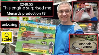 Menards Santa Fe Electric Train Set 2759202 2759203 not beta 102023  unboxing amp test run diesel [upl. by Sirak]