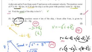 M1  January 2013  Edexcel Mechanics 1  Question 6 [upl. by Haas]