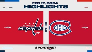 NHL Highlights  Capitals vs Canadiens  February 17 2024 [upl. by Garlen634]