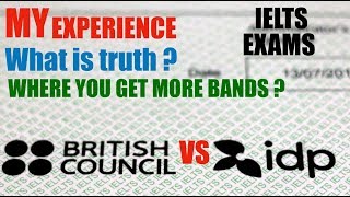 British Council vs IDP IELTS  Higher Bands  Differences  My 3 IELTS exams Experience 75 [upl. by Francyne668]