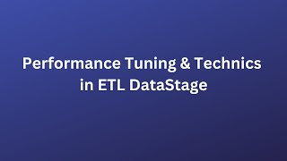 Performance Tuning amp Technics in ETL DataStage DataStageMastery WhatsApp No 91 937 936 5515 [upl. by Hgielra]