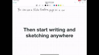 MyScript Nebo 27 Freeform Page and Section Demo [upl. by Aseena823]