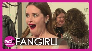 Claire Foy’s HILARIOUS Fangirling Over Joan Collins [upl. by Alithia163]