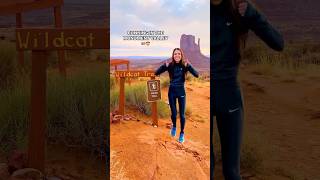 RUNNING IN THE MONUMENT VALLEY 🤠 I did a loop around the rock Mitten Butte running sport [upl. by Anerac]