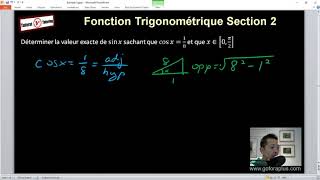 Section 2 Exemple 5  Valeur Exacte en trigonométrique [upl. by Nylrehc915]