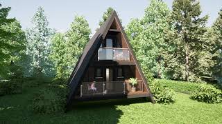 Triangular house Ashaped hut Aframe house [upl. by Debi]