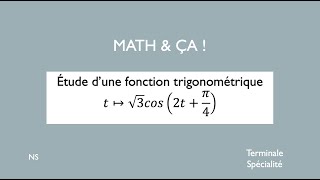 Etude dune fonction trigonométrique ft √3cos2t 𝛑4 [upl. by Llydnek896]