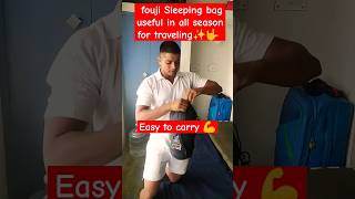 foujis sleeping bag useful for traveling in all seasonsleepingbagarmycrpfsishortsviraluse [upl. by Sisson]