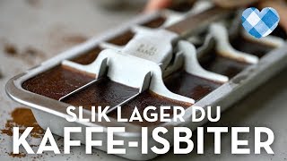 Iskaffe med kaffeisbiter oppskrift  slik lager du det  TINE Kjøkken [upl. by Arbma]