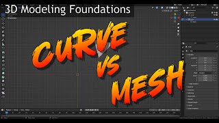 3D Modeling Curve vs Mesh [upl. by Schuman]