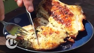 Grilled Chicken Breasts With Herb Butter  The New York Times [upl. by Yknarf]