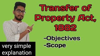 objectives and scope of Transfer of Property Act1882  TPA property law  Transfer of property act [upl. by Chrisy]