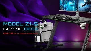 Eureka Z1S Gaming Desk  Gaming Desk for Console amp PC Games [upl. by Mollee]